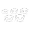 SET 5 CONTENITORI QUADRATI
