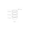 FOOD CONTAINER WITH 3 CONTAINERS