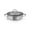 DEEP FRYING PAN WITH COVER, 2 GRIPS