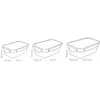 SET 3 CONTAINERS, RECTANGULAR