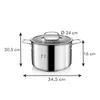 DEEP POT WITH COVER 24 CM