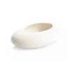 VASO OVALE BASSO STONES, BIANCO