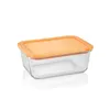 GLASS JAR, RECTANGULAR