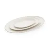 SERVING PLATE, STONES, WHITE