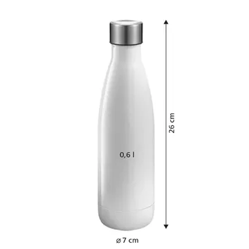 STAINLESS STEEL BOTTLE, 0.6 L, BLUE