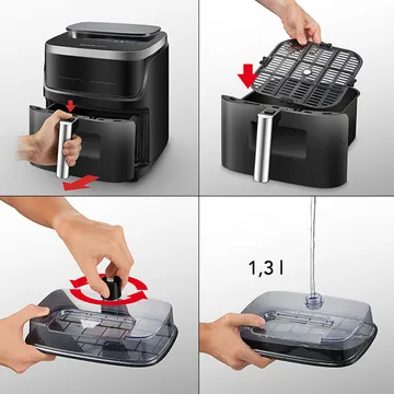 FRIGGITRICE AD ARIA CON FUNZIONE COTTURA A VAPORE