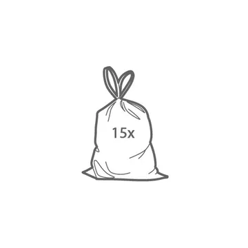 RUBBISH BAGS WITH DRAWSTRING 40 L
