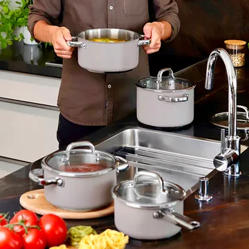 BATTERIA DI PENTOLE, TAUPE