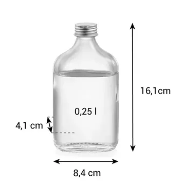 FLAT GLASS BOTTLE