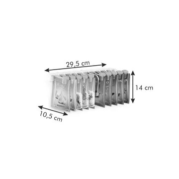 DISPENSING CLOSURES FOR SPICE BAGS, ON SUSPENSION BAR