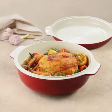 ROUND CERAMIC BREAD PAN