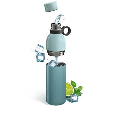 BOTTIGLIA TERMICA IN ACCIAIO INOX, 0.5 L, BICOLORE