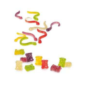 4 Stampi In Silicone Per Caramelle Con Forme Orso, Cuore, Dinosauro E Mini Ciambella – Inclusi 4 Contagocce