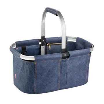 FOLDING SHOPPING BASKET, DENIM STYLE