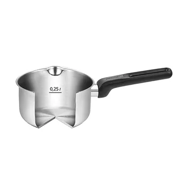 SAUCEPAN WITH DOUBLE-SIDED SPOUT