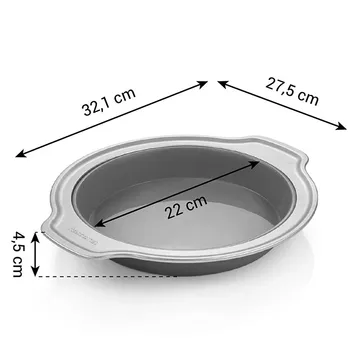 SILICONE PAN WITH METAL RIM