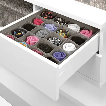 CLOSET ORGANISER BOX FOR SOCKS AND UNDERWEAR, 20 compartments