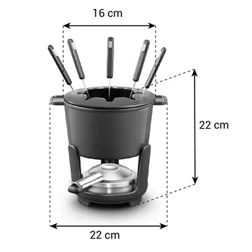 FONDUE SET, 6 PERSONS