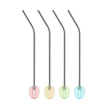 STAINLESS STEEL STRAWS WITH FILTER, WITH CLEANING BRUSH