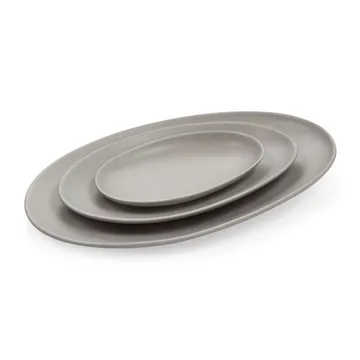 SERVING PLATE, STONES, GREY