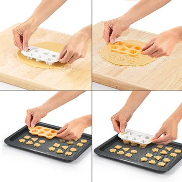 STAMPO TAGLIABISCOTTI CON TIMBRI, FORME ASSORTITE