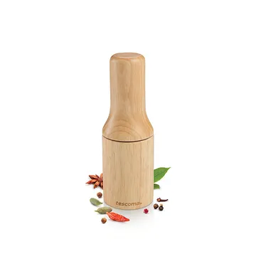 WOODEN MORTAR AND PESTLE