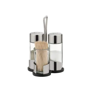 SALT, PEPPER, TOOTHPICKS SET