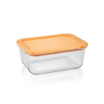 GLASS JAR, RECTANGULAR