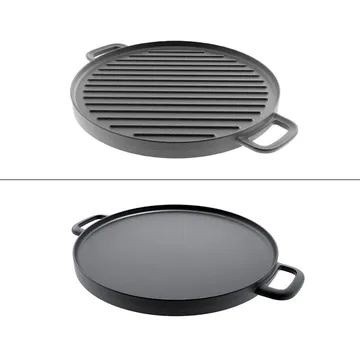 CAST-IRON DOUBLE-SIDED GRILLING PAN