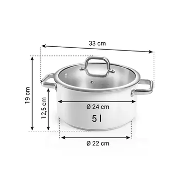 CASSERUOLA CON COPERCHIO 24 CM