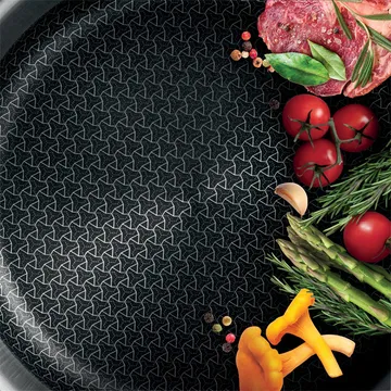 DEEP FRYING PAN WITH COVER, 2 GRIPS