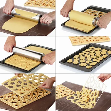 COOKIE CUTTING SHEET FOR CRESCENT-SHAPED ROLLS