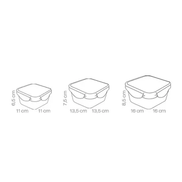 SET 3 CONTENITORI QUADRATI