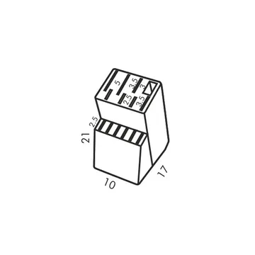 BLOCK FOR 13 KNIVES AND SHEARS