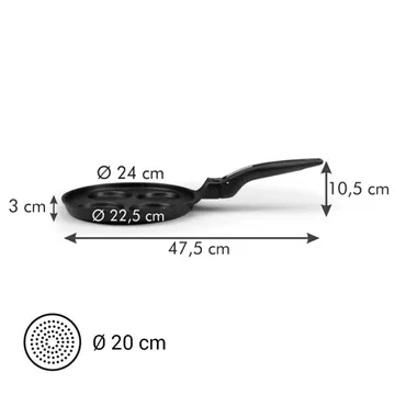 FRYING PAN WITH 4 DIMPLES
