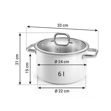 PENTOLA CON COPERCHIO 24 CM