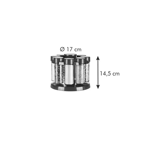 SPICE JARS IN ROTATING STAND