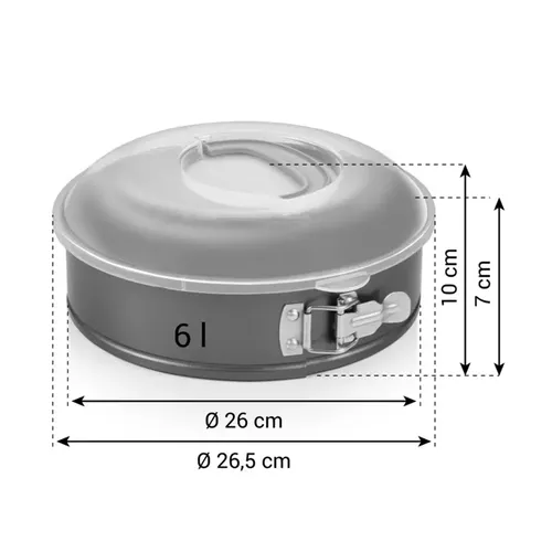 TORTIERA APRIBILE ø 26 cm CON COPERCHIO