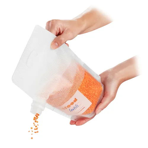 SACCHETTO PER ALIMENTI CON TAPPO DOSATORE