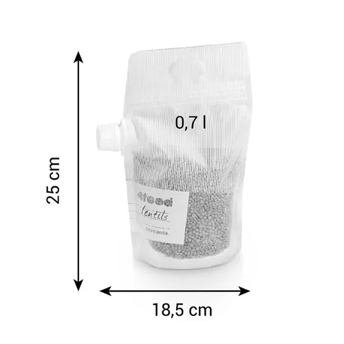 SACCHETTO PER ALIMENTI CON TAPPO DOSATORE