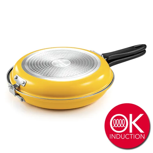 DOUBLE-SIDED FRYING PAN FOR INDUCTION