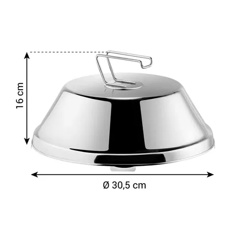 COPERCHIO PER BARBECUE PORTATILE, ACCIAIO INOSSIDABILE