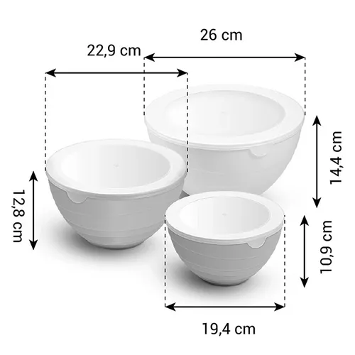 PLASTIC BOWLS WITH LIDS