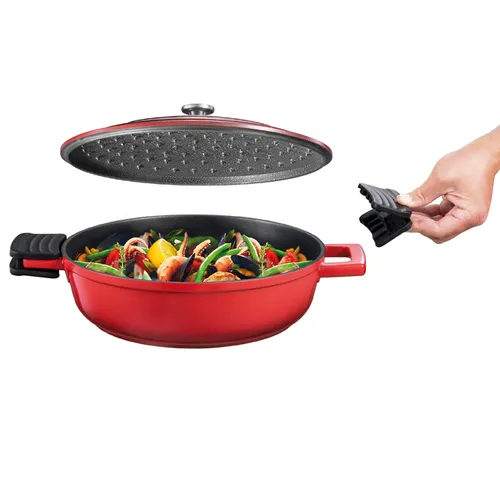 DEEP FRYING PAN WITH  COVER