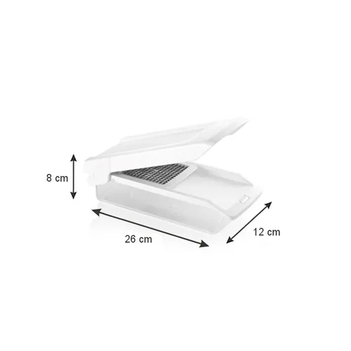 CHIP AND CUBE CUTTER WITH 2 BLADES