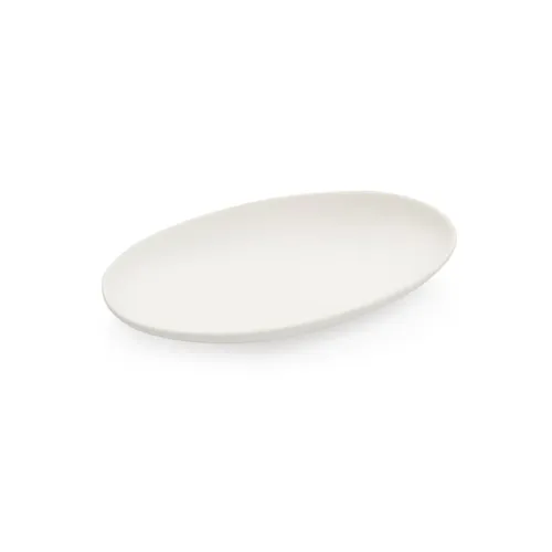 SERVING PLATE, STONES, WHITE