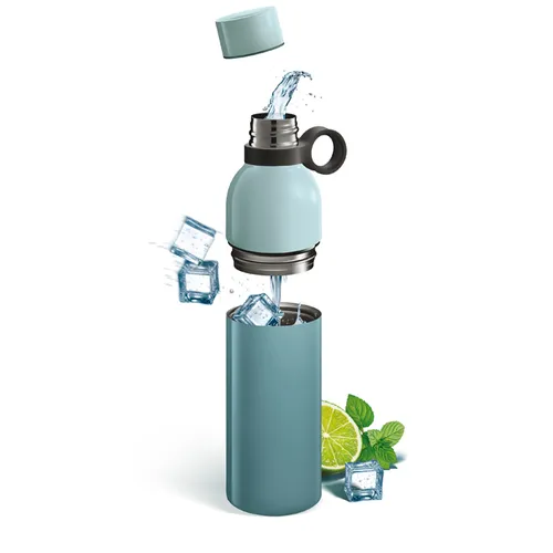 BOTTIGLIA TERMICA IN ACCIAIO INOX, 0.5 L, BICOLORE