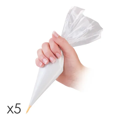 DECORATING BAG WITH MINI NOZZLE, DISPOSABLE
