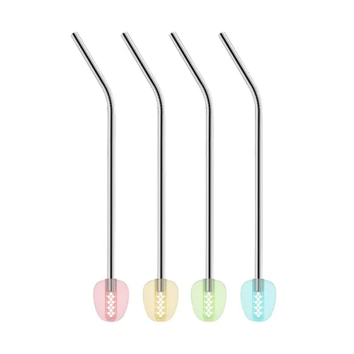 STAINLESS STEEL STRAWS WITH FILTER, WITH CLEANING BRUSH