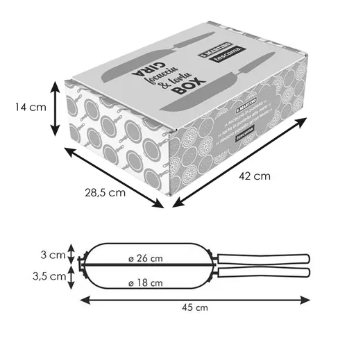 GIRABOX - GIRA FOCACCIA E TORTA BOX, set 3 pezzi